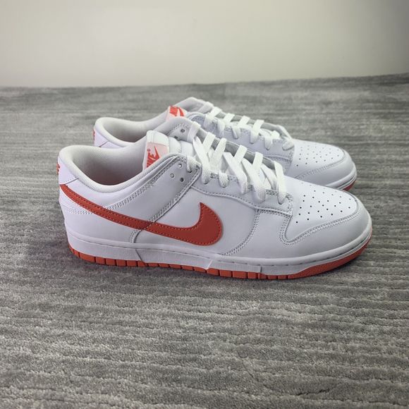 国内配送 NIKE DUNK LOW RETRO WHITE /PICANTE RED Nike Dunk Low Retro Picante Red DV0831-103 White Basketball